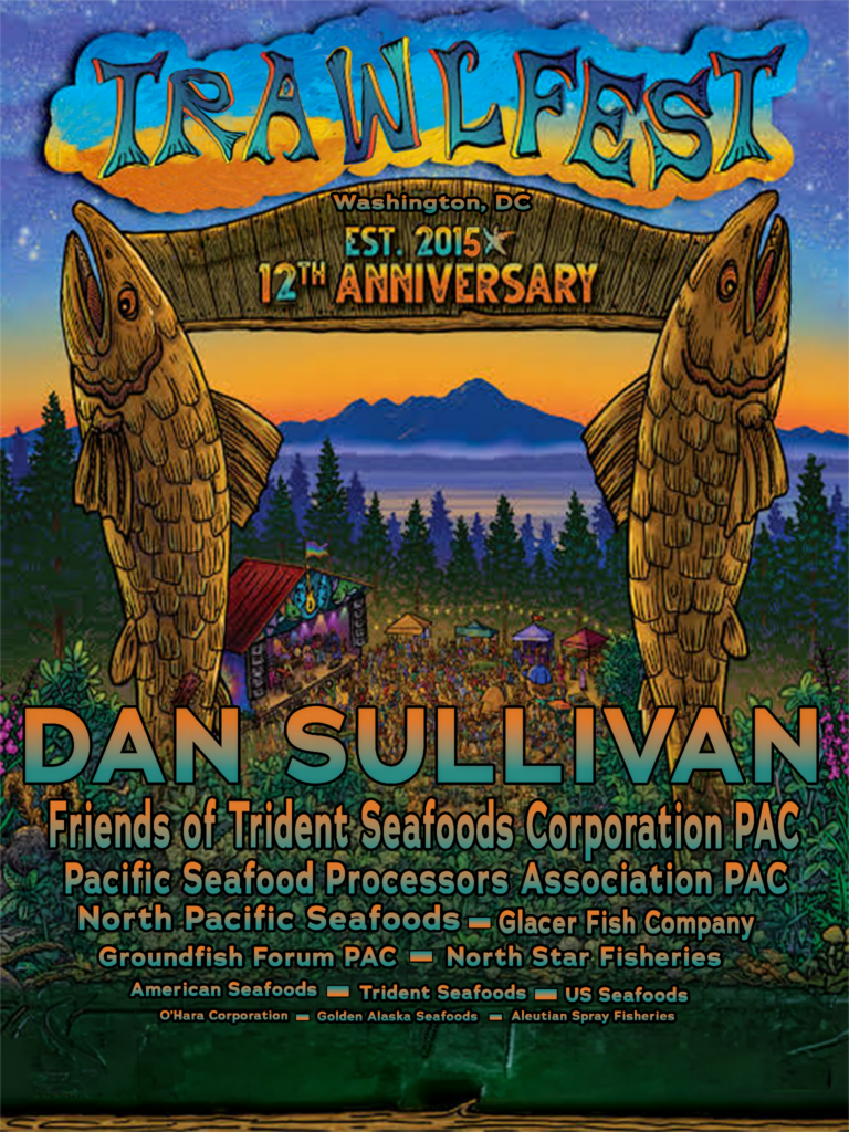Festival poster for TRANLEFEST in Washington, DC, celebrating its 12th anniversary, with two carved fish holding a banner above a festival scene.